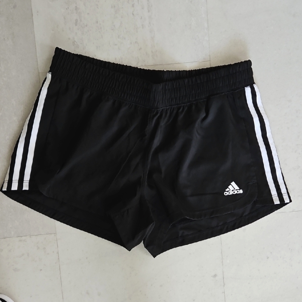 Adidas Women's Black and White Athletic Shorts